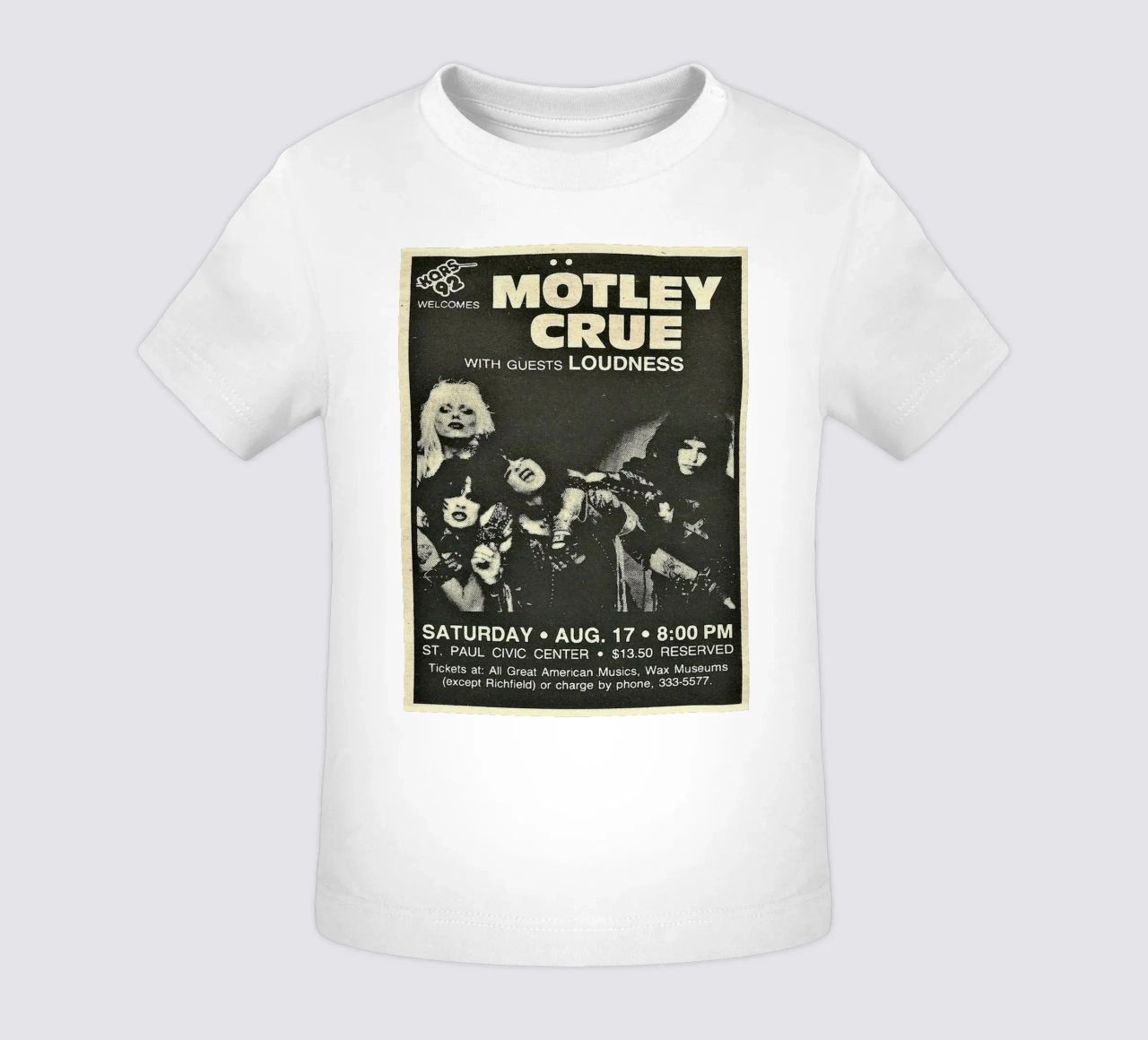 Motley Crue Vintage Concert Music t-shirt pour bébé de SoundStudio