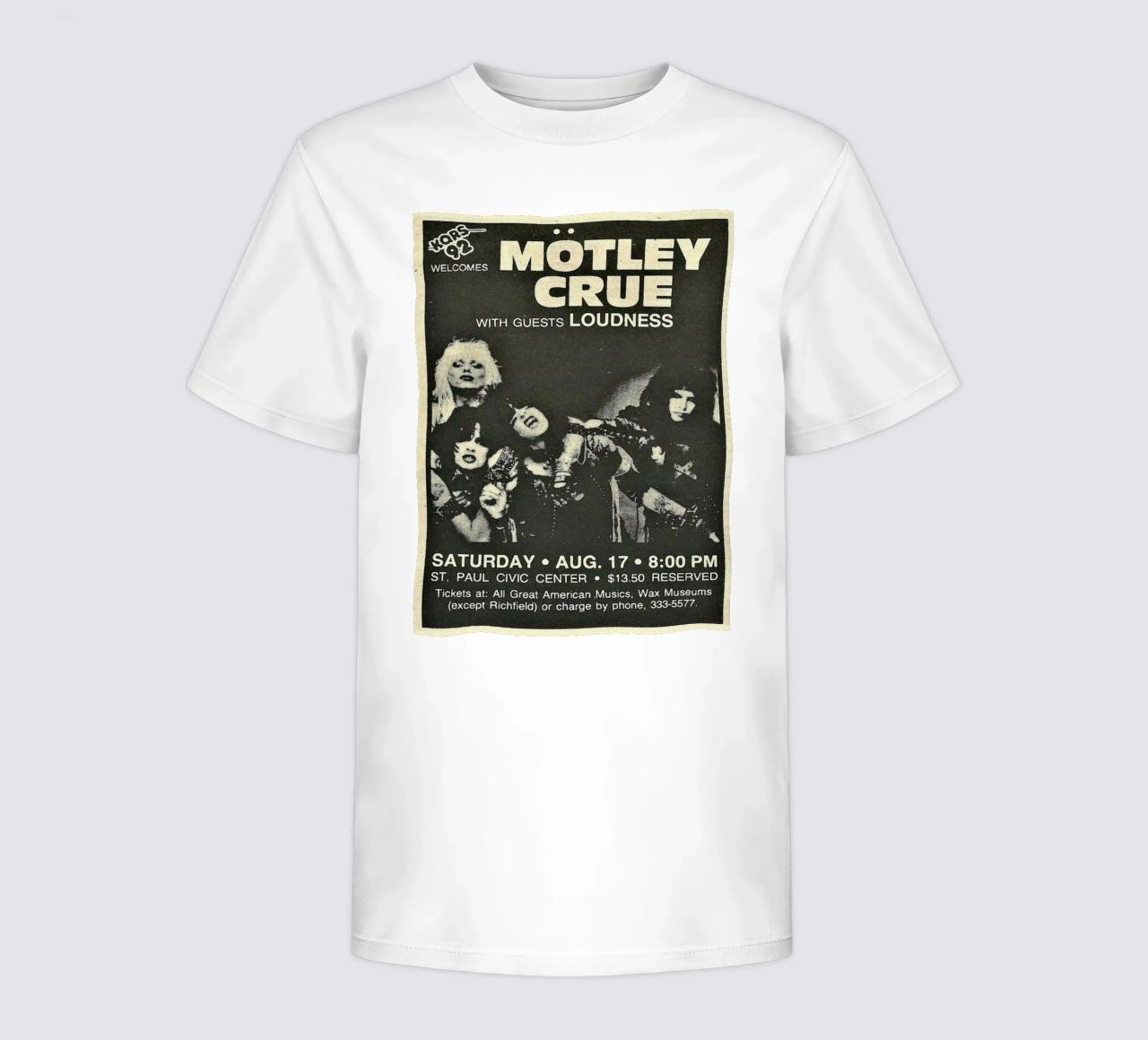 Motley Crue Vintage Concert Music t-shirt enfant de SoundStudio