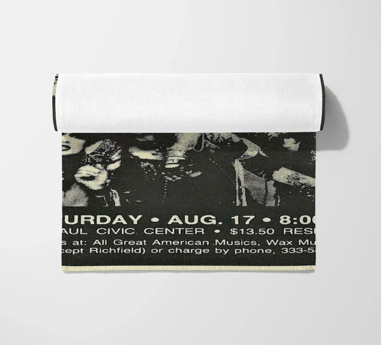 Motley Crue Vintage Concert Music serviette de plage de SoundStudio