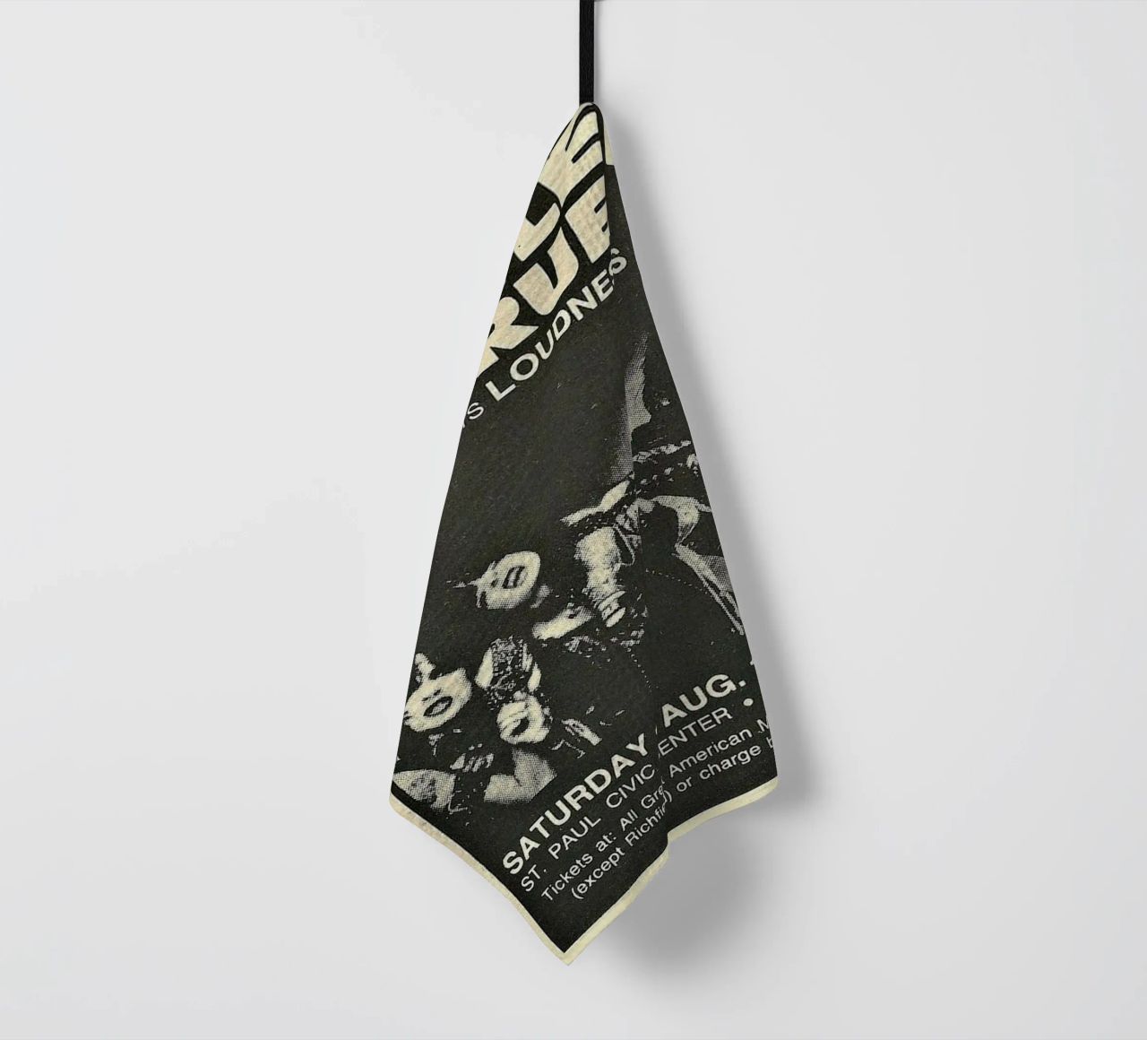 Motley Crue Vintage Concert Music torchon de SoundStudio