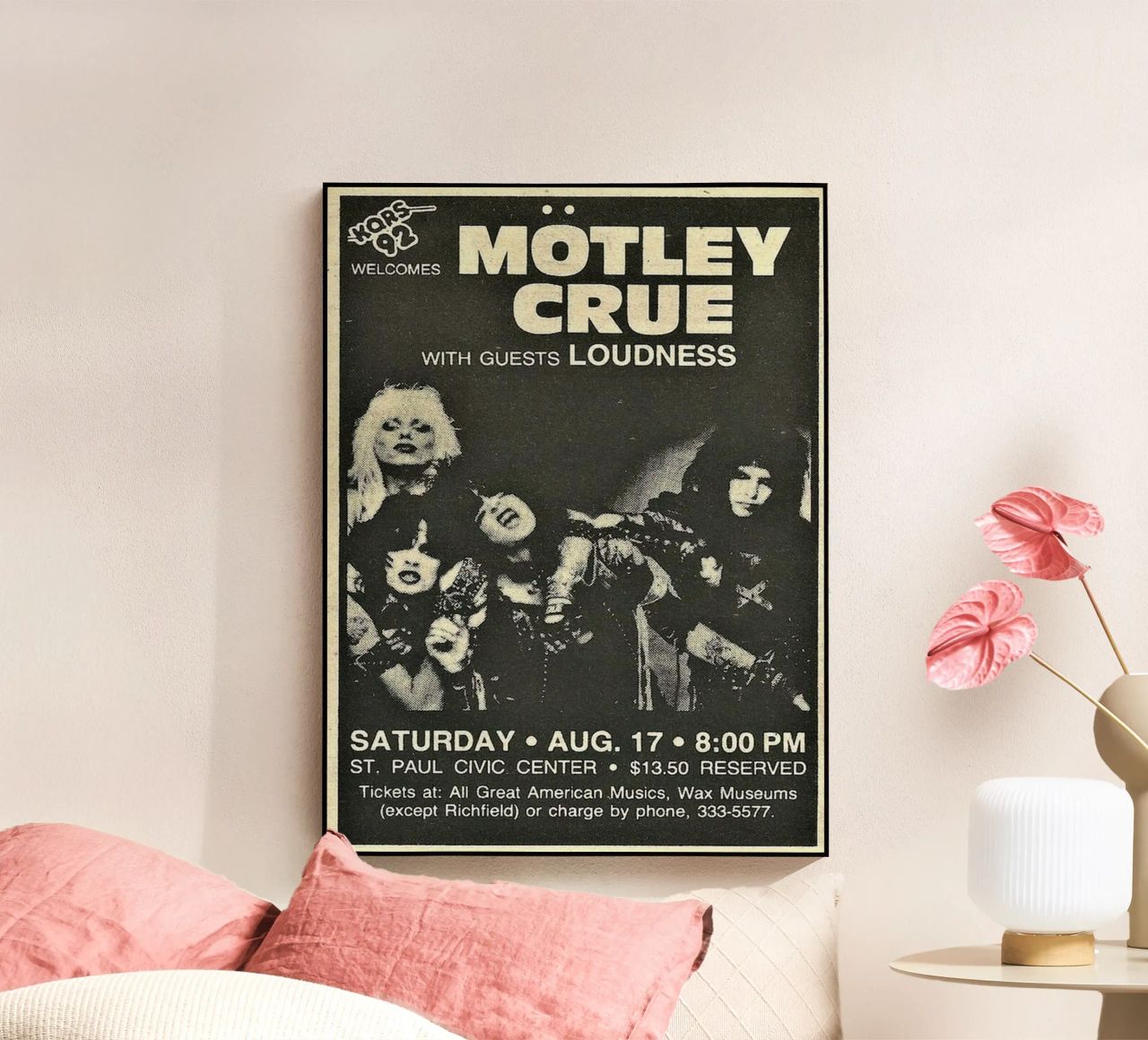 Motley Crue Vintage Concert Music plexiglas de SoundStudio