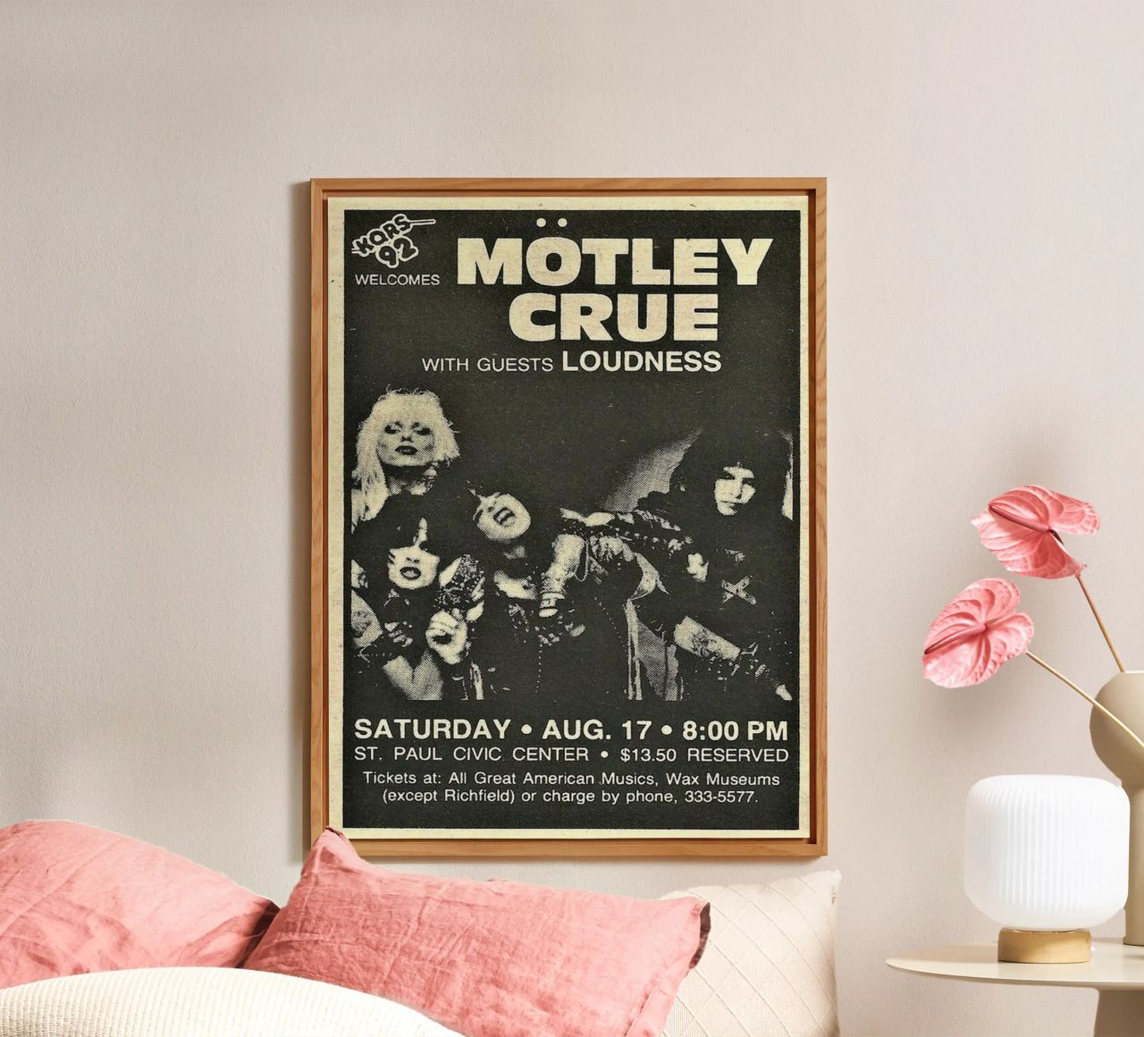 Motley Crue Vintage Concert Music alu dibond de SoundStudio