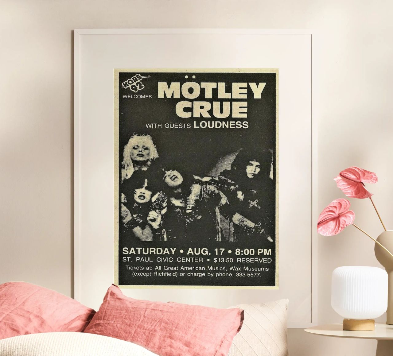 Motley Crue Vintage Concert Music poster de SoundStudio