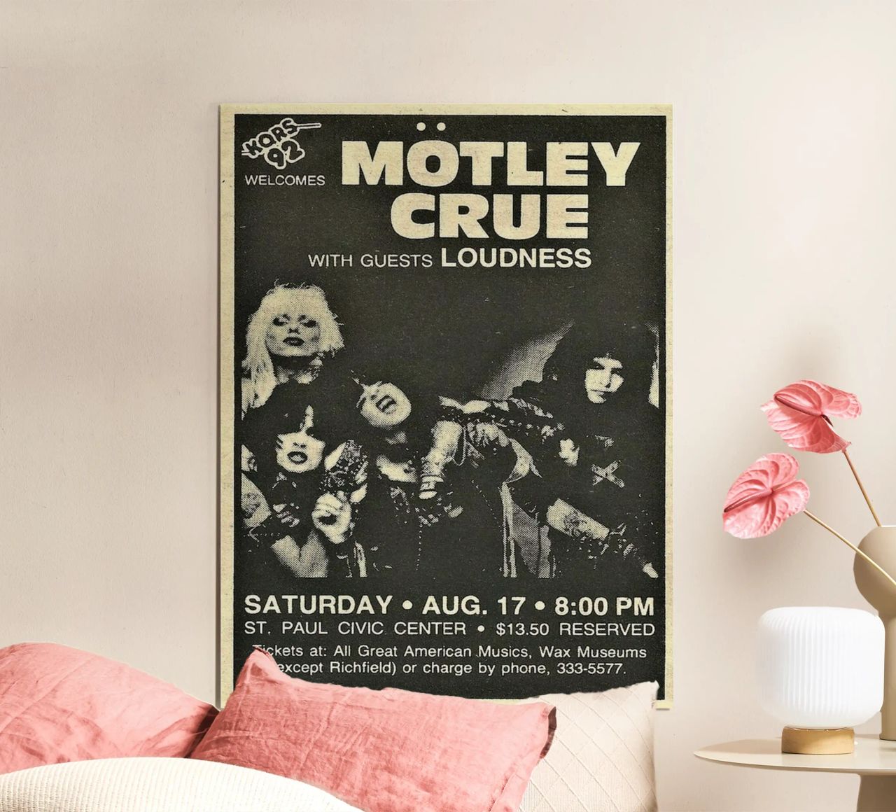 Motley Crue Vintage Concert Music poster de SoundStudio