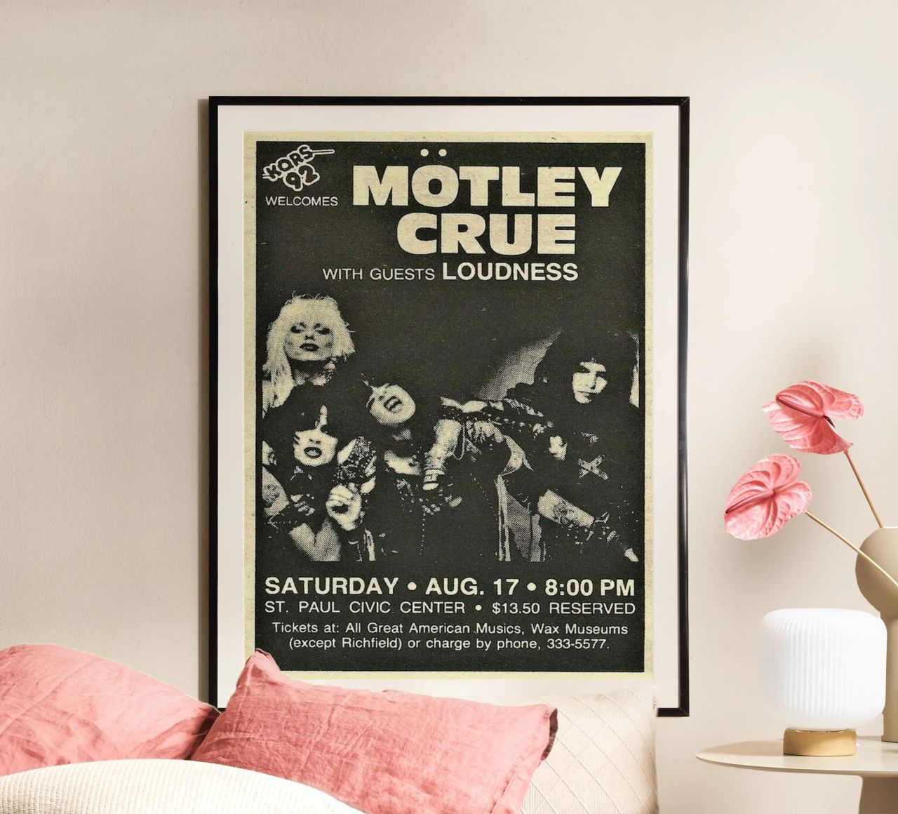 Motley Crue Vintage Concert Music poster de SoundStudio