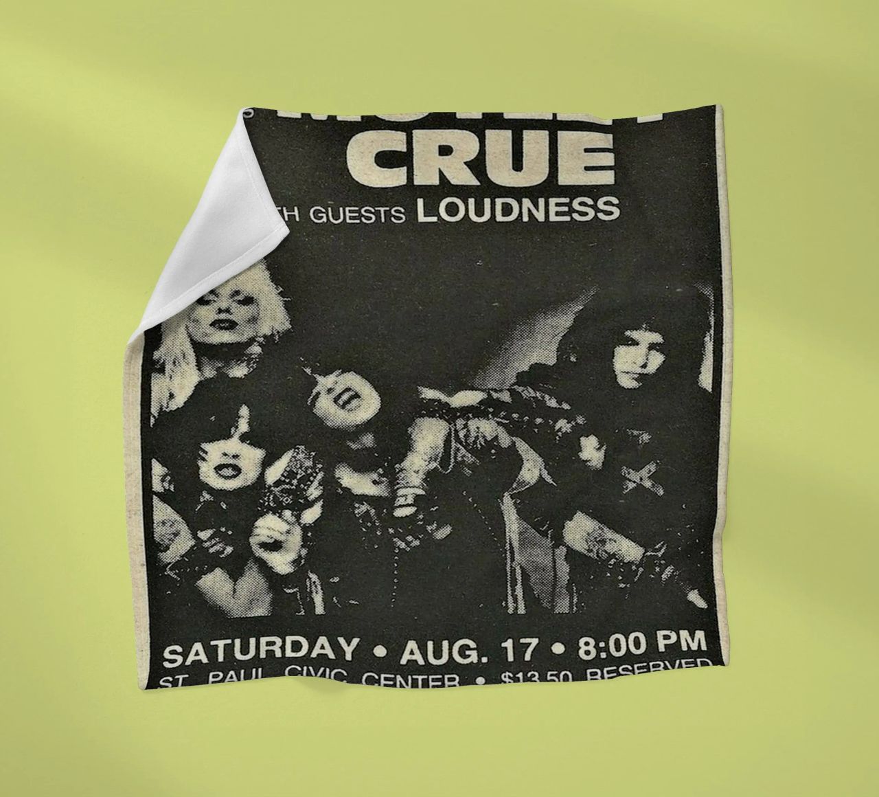 Motley Crue Vintage Concert Music plaid polaire de SoundStudio