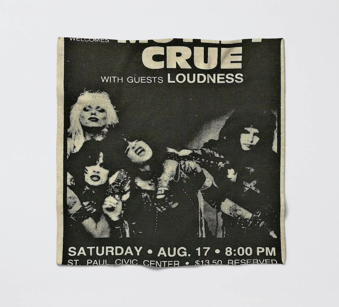 Motley Crue Vintage Concert Music plaid polaire de SoundStudio