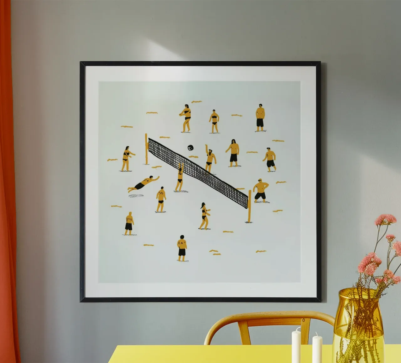 pallavolo poster con telaio in legno da Alex Foster