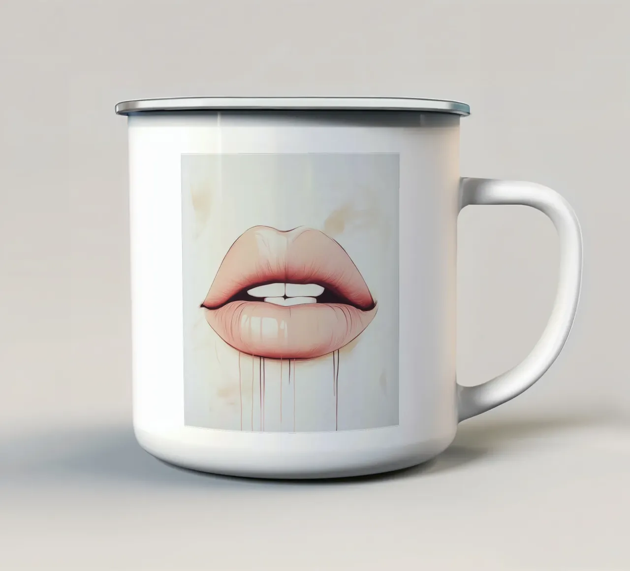 Lips tazza in smalto da Synthaira