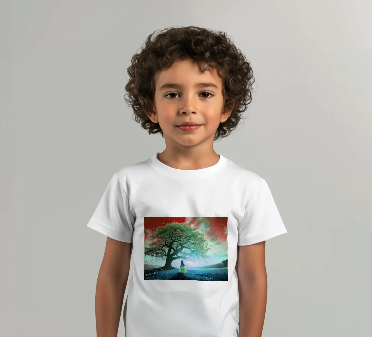WONDERFUL TREE. Blue Grass kids t-shirt by Thierry vobmann photography