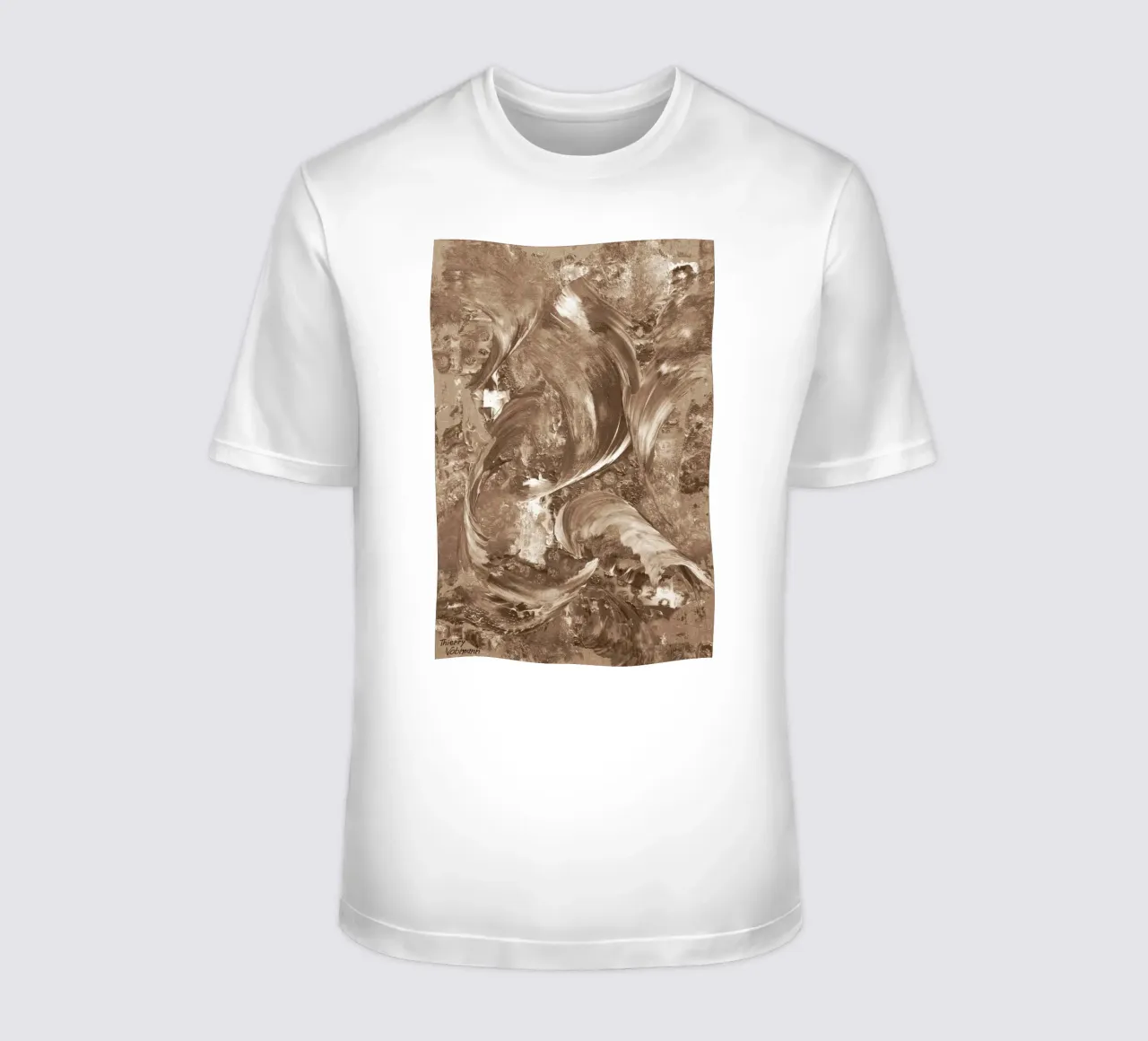 SEPIA 12 t-shirt by Thierry Vobmann Abstract painting