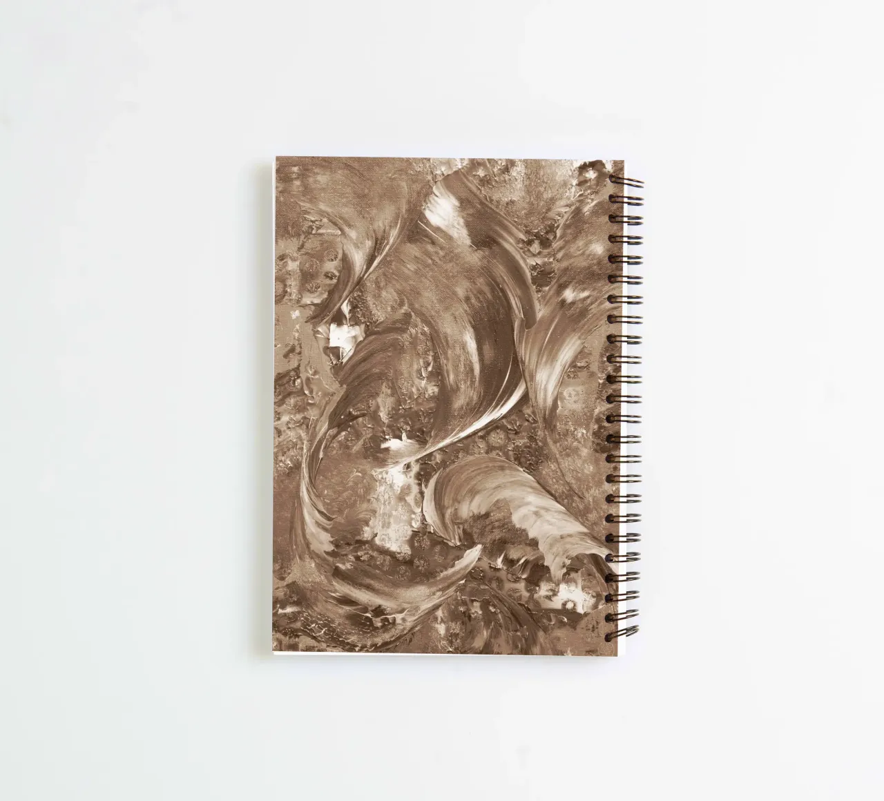 SEPIA 12 spiral notebook by Thierry Vobmann Abstract painting