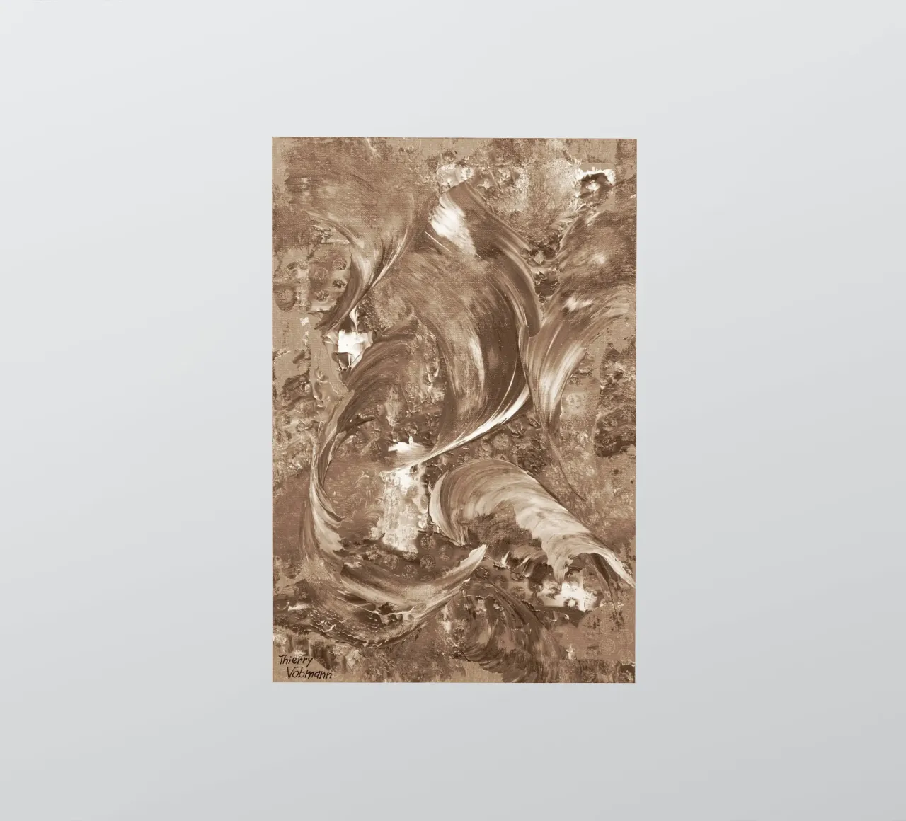SEPIA 12 sticker by Thierry Vobmann Abstract painting
