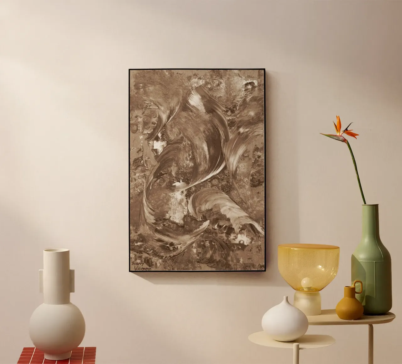 SEPIA 12 plexiglass da Thierry Vobmann Abstract painting