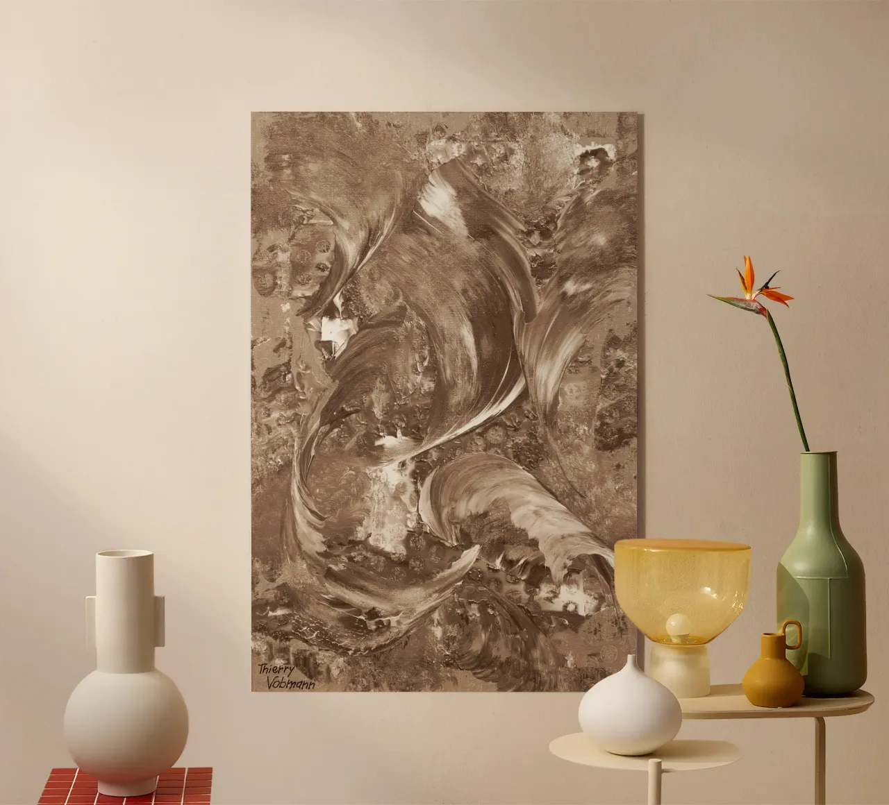 SEPIA 12 plexiglass da Thierry Vobmann Abstract painting