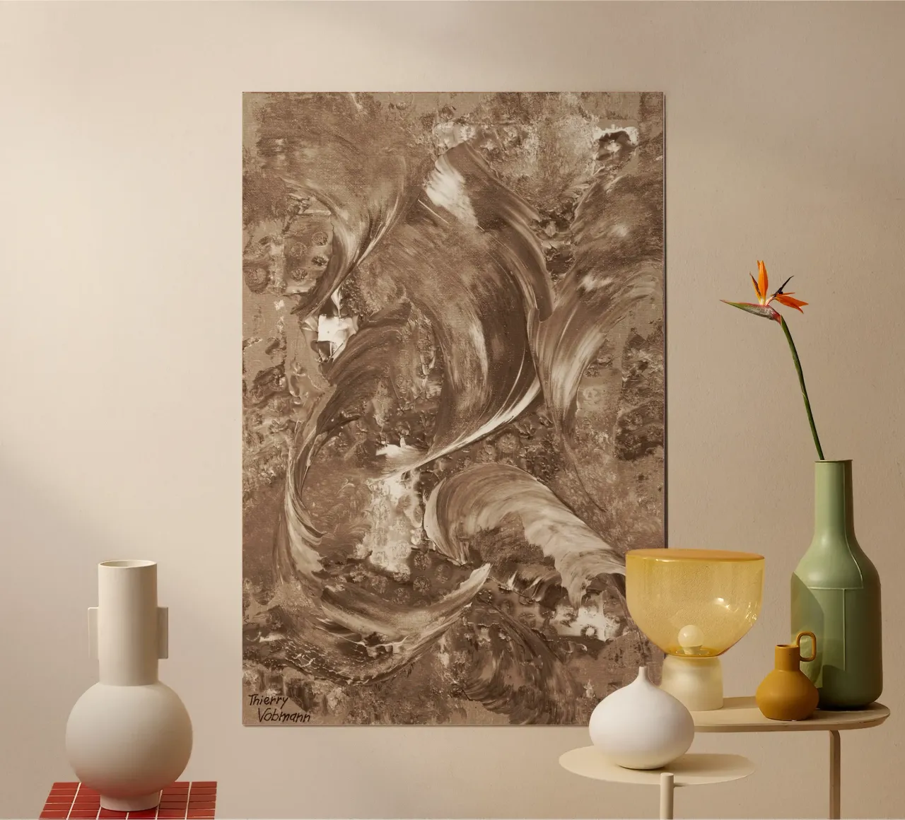 SEPIA 12 poster by Thierry Vobmann Abstract painting