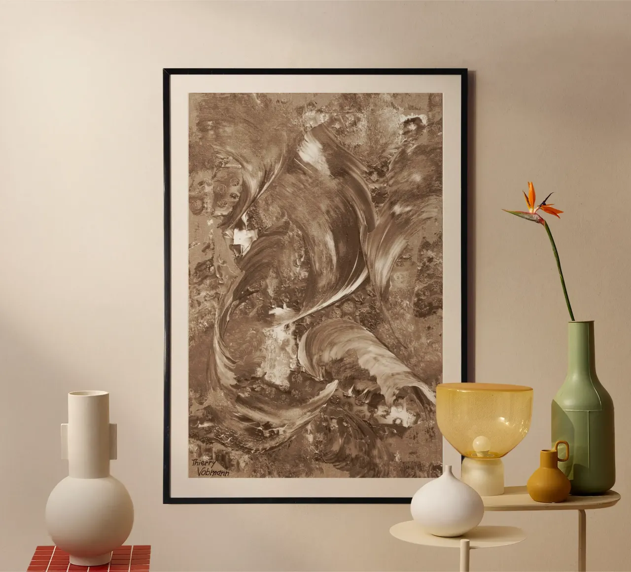 SEPIA 12 poster by Thierry Vobmann Abstract painting