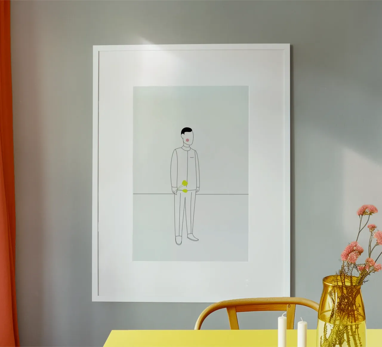 Kærestepar- Kjell poster con telaio in plastica da Swen Swensøn