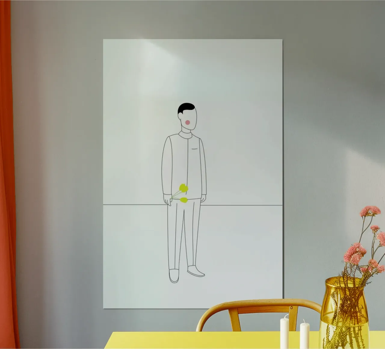 Kærestepar- Kjell poster con telaio in plastica da Swen Swensøn