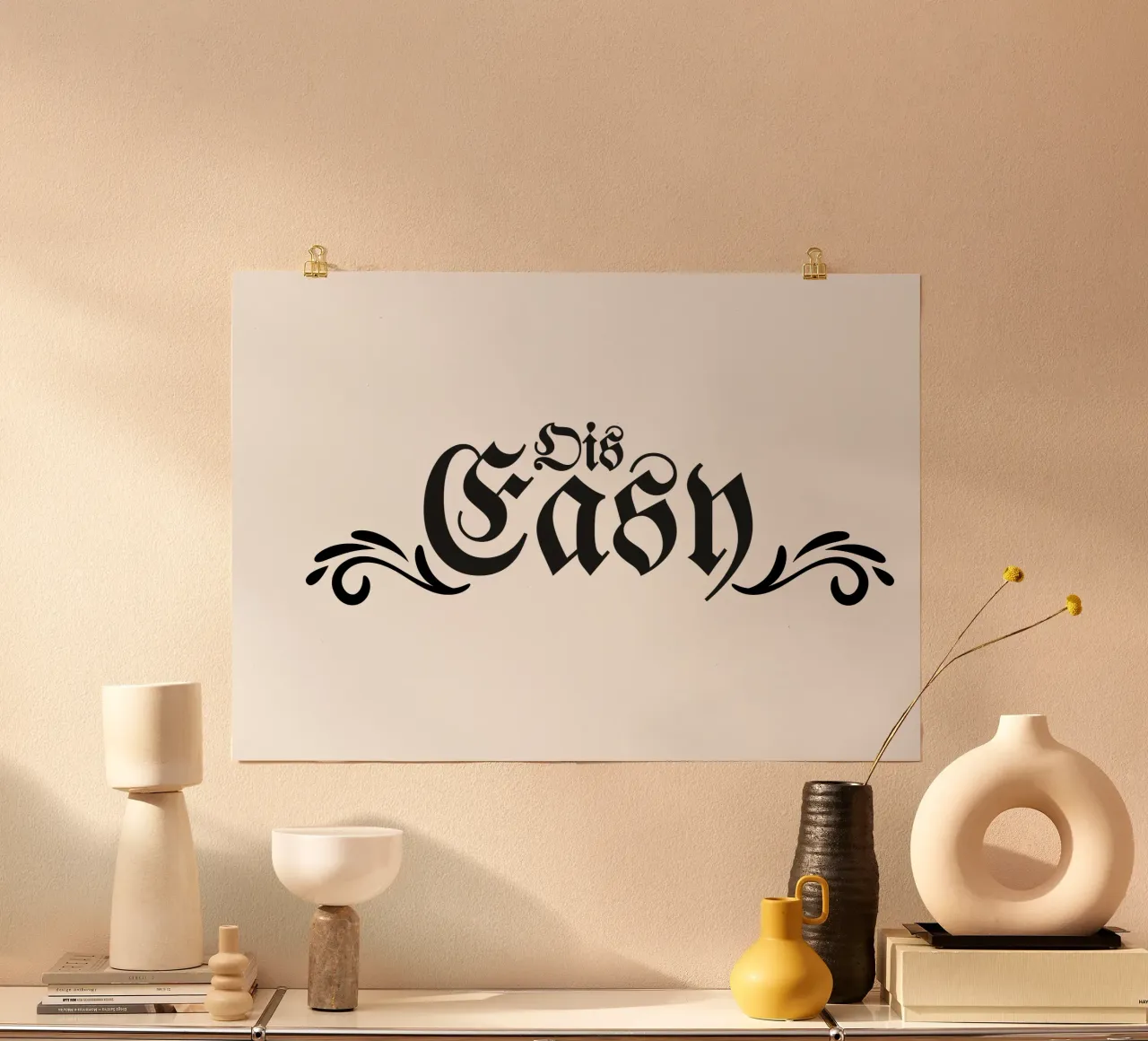 Ois Easy poster con telaio in legno da Flo Klein