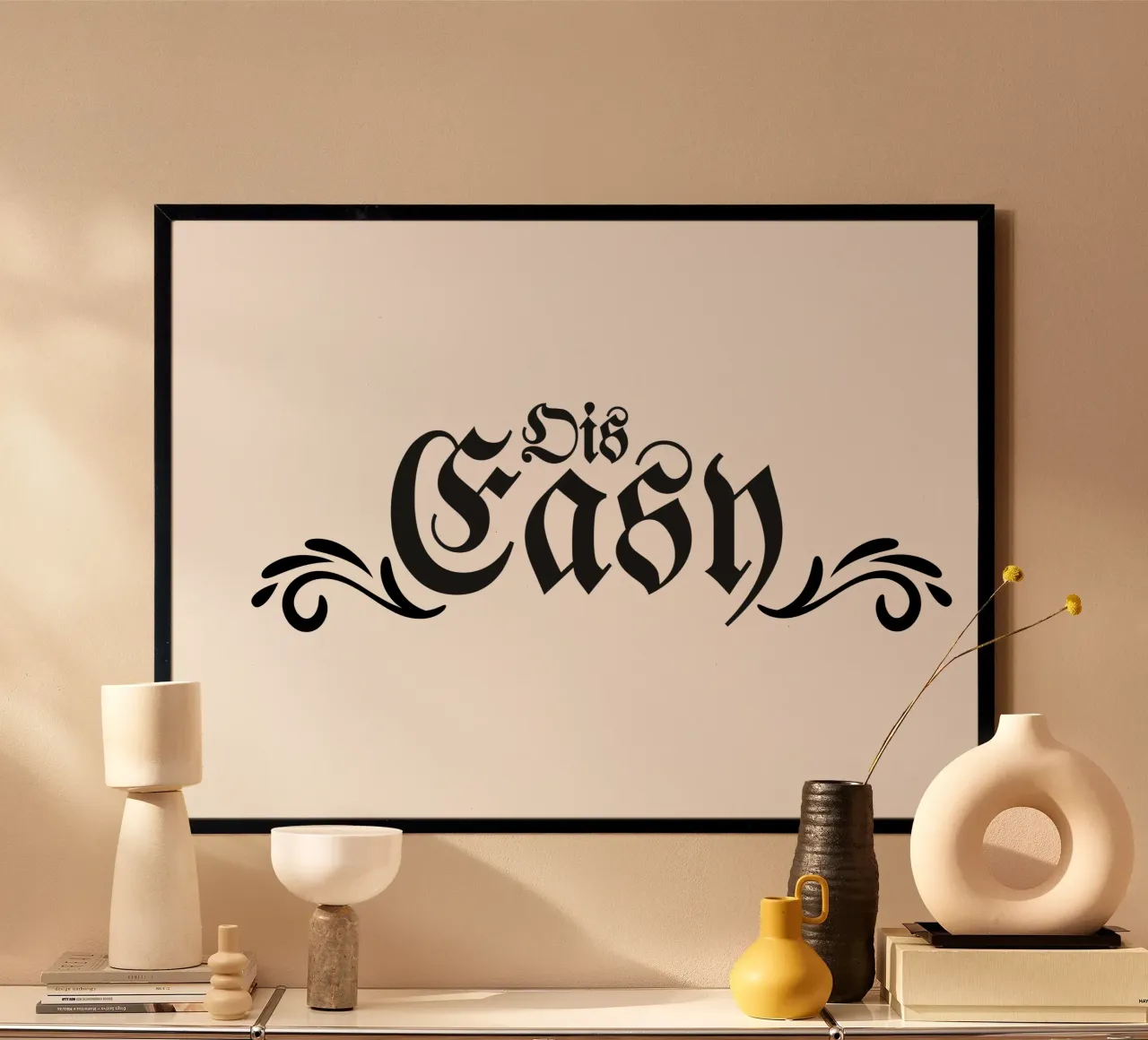 Ois Easy poster con telaio in legno da Flo Klein