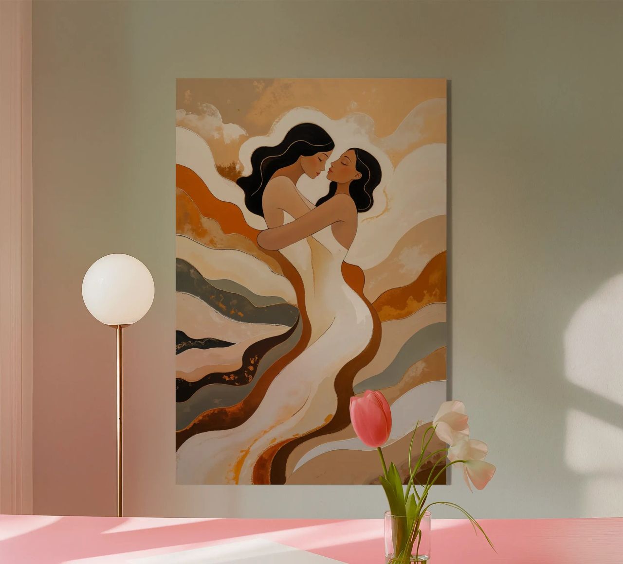 Ethereal Embrace in Flowing Serenity plexiglass da AlbertKlee