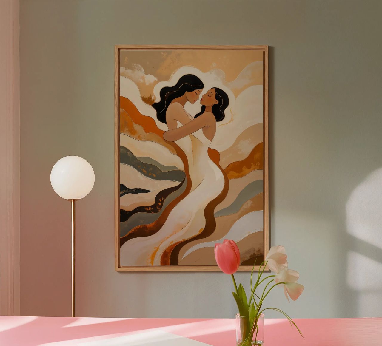 Ethereal Embrace in Flowing Serenity alluminio dibond da AlbertKlee