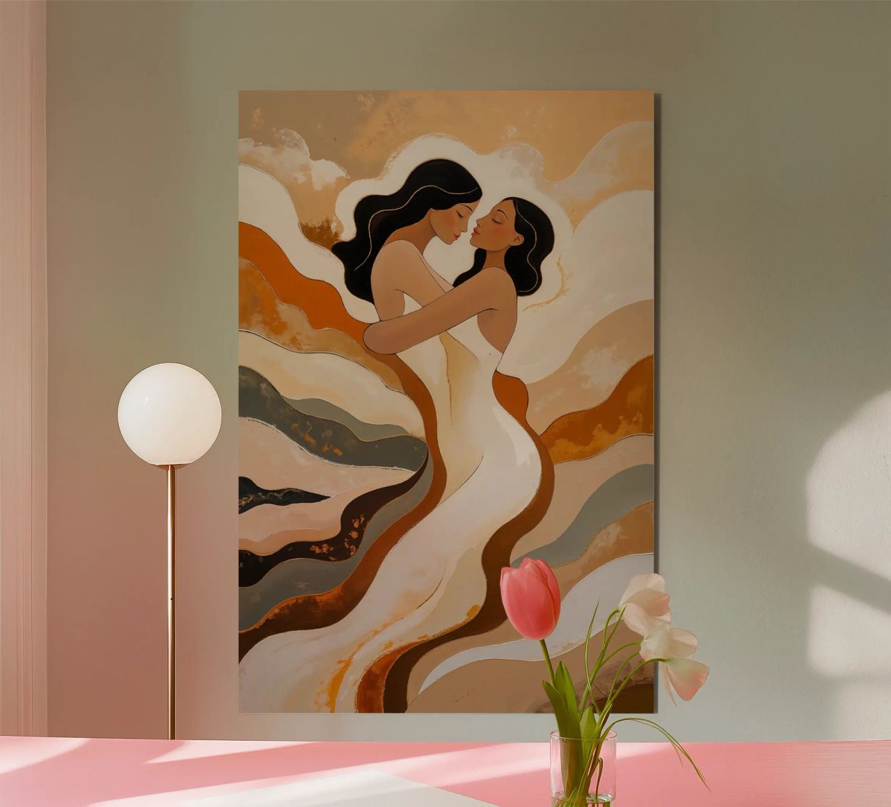 Ethereal Embrace in Flowing Serenity alluminio dibond da AlbertKlee