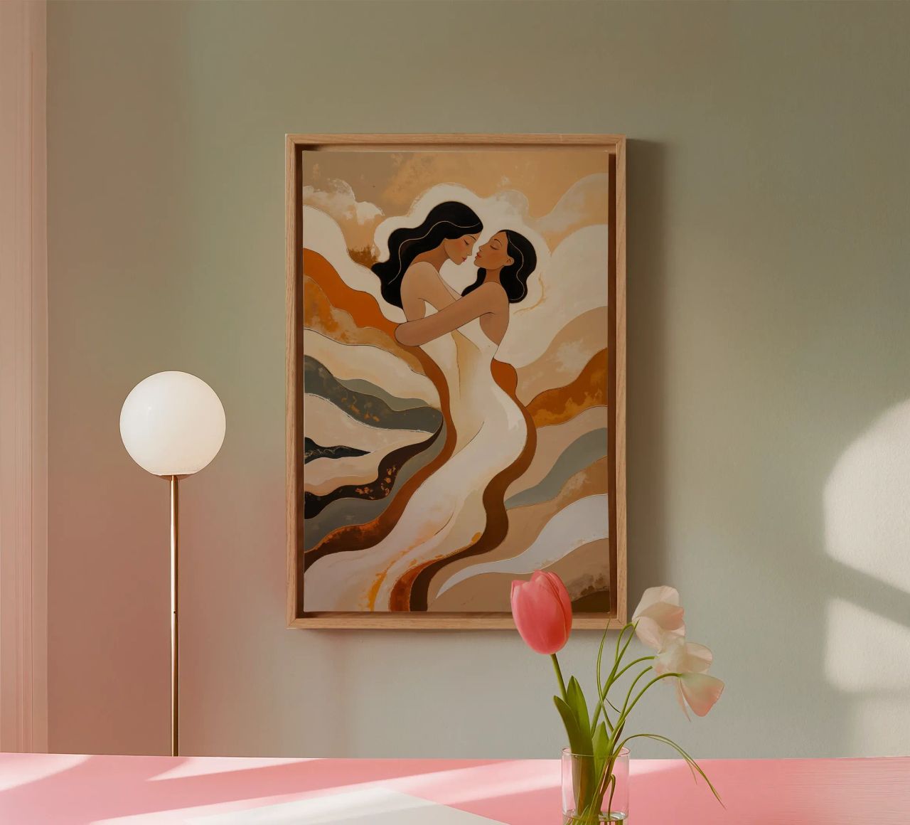 Ethereal Embrace in Flowing Serenity canvas by AlbertKlee