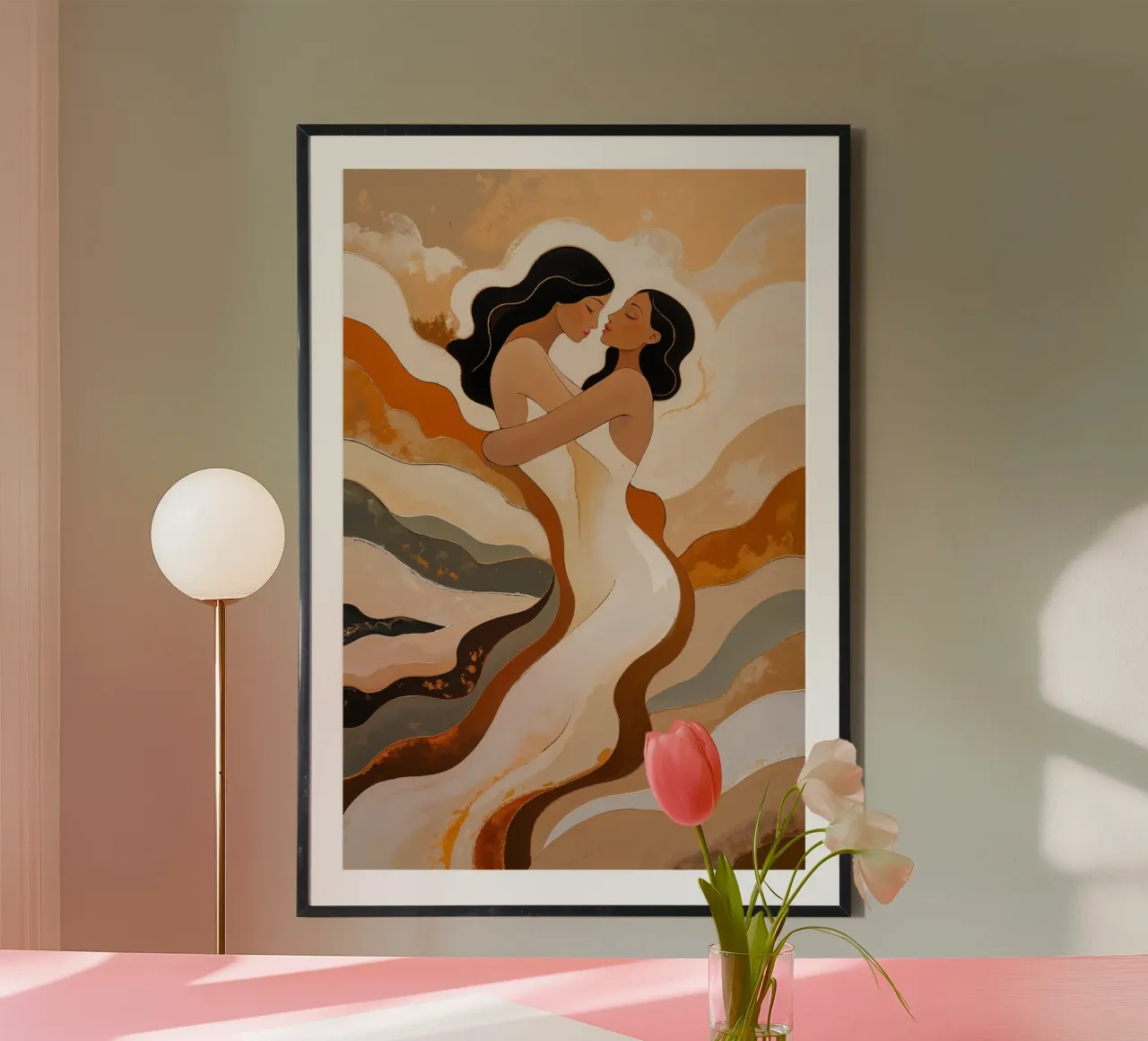Ethereal Embrace in Flowing Serenity hahnemühle by AlbertKlee