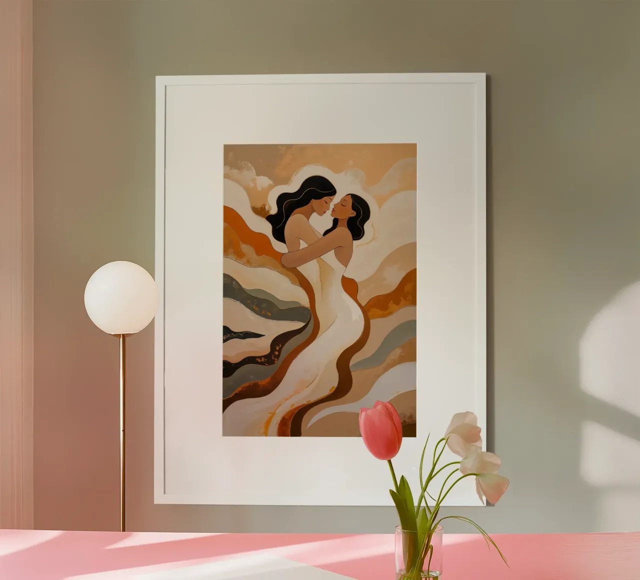 Ethereal Embrace in Flowing Serenity hahnemühle by AlbertKlee