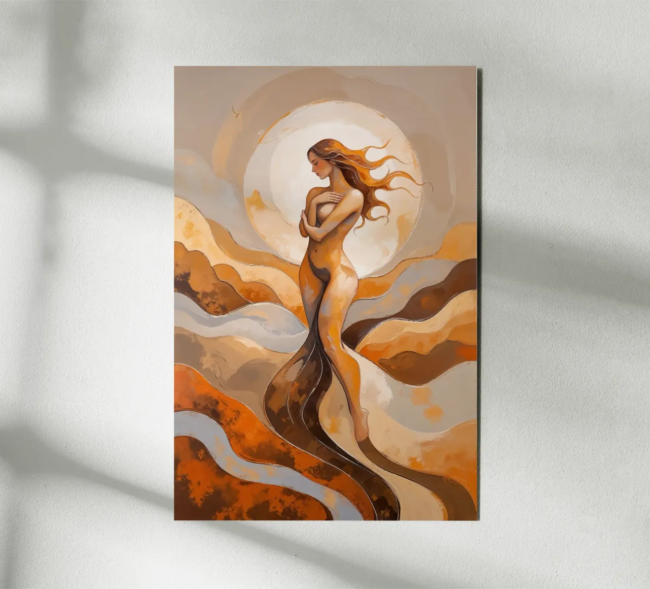 Golden Muse of the Flowing Universe alluminio dibond da AlbertKlee