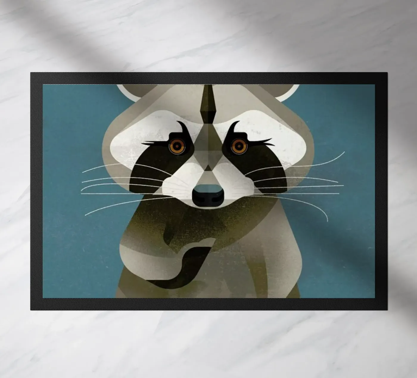 Racoon doormat by Dieter Braun