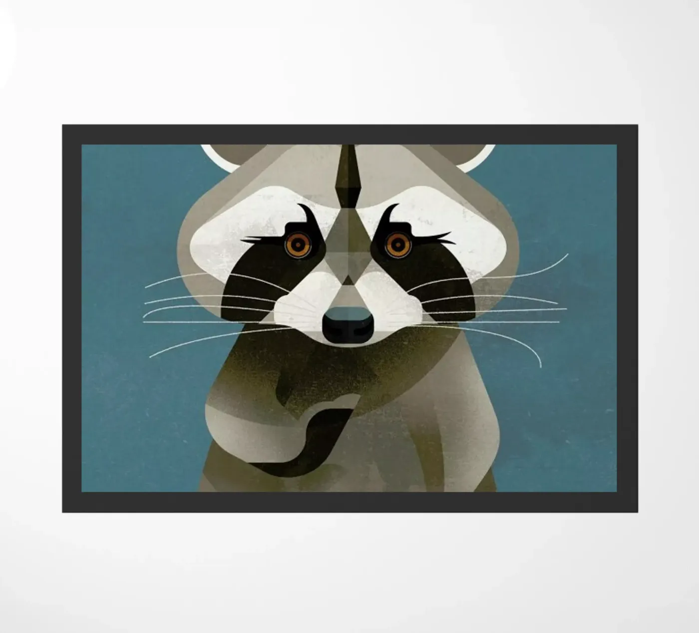 Racoon doormat by Dieter Braun