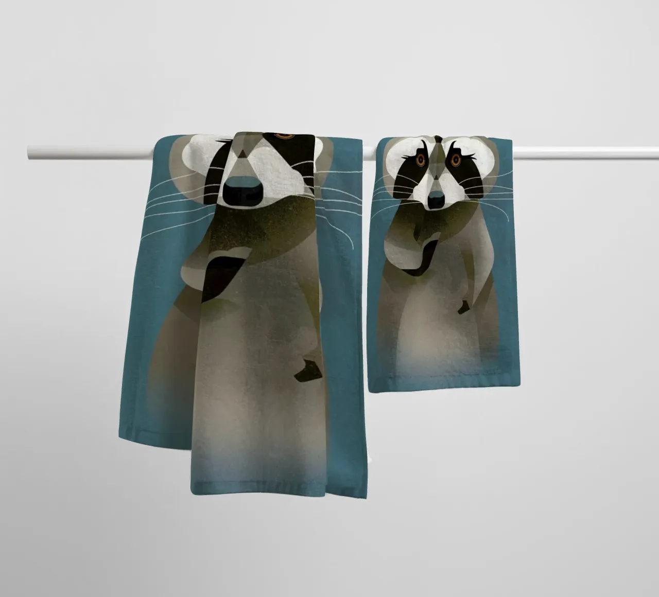 Racoon towel by Dieter Braun