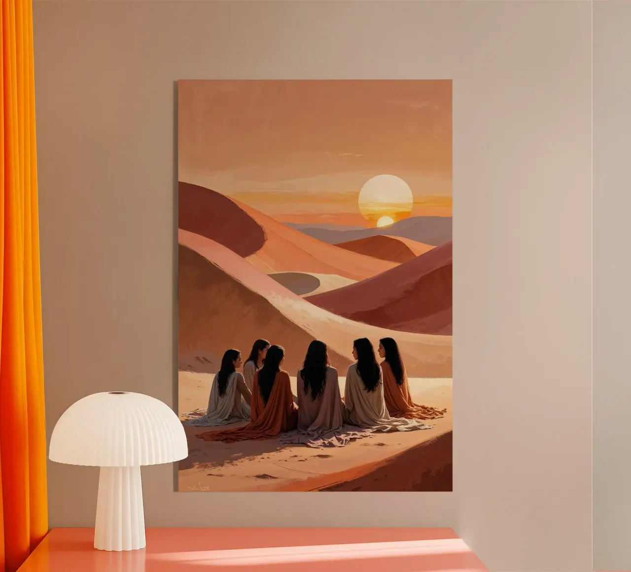 Sunset Gathering in the Desert plexiglass da AlbertKlee