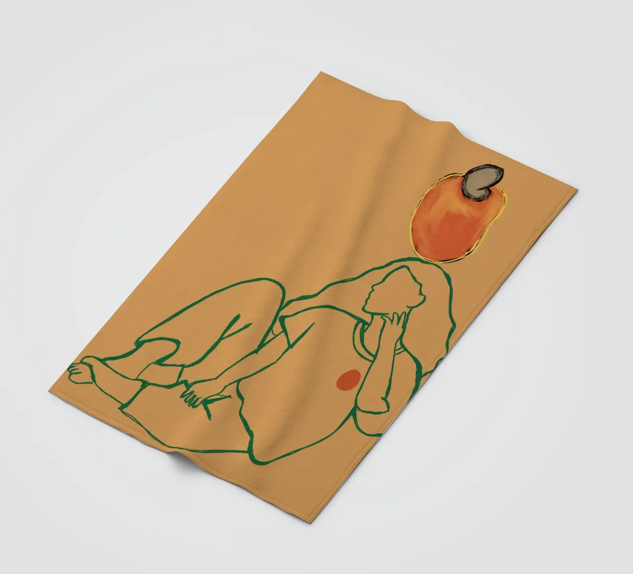 Cuore di anacardo coperta in pile da tainah negreiros