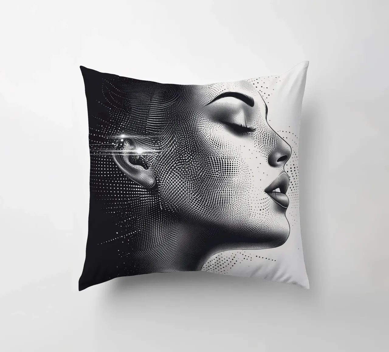 Woman dot art coussin de Synthaira