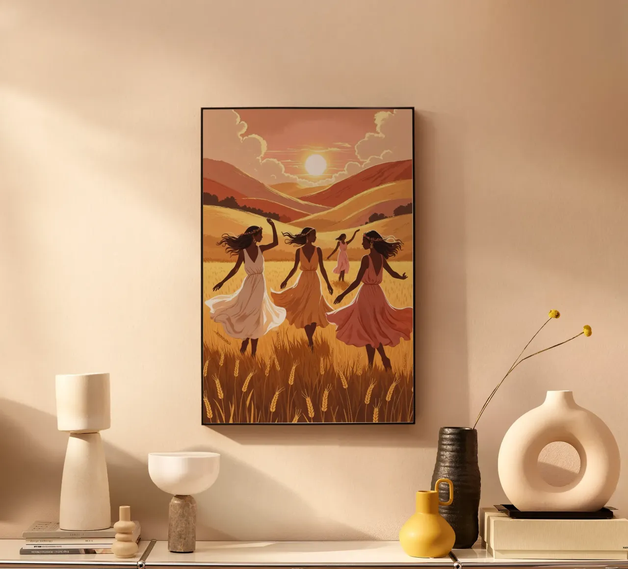 Bohemian Spirit in a Sunlit Meadow pannello forex da AlbertKlee