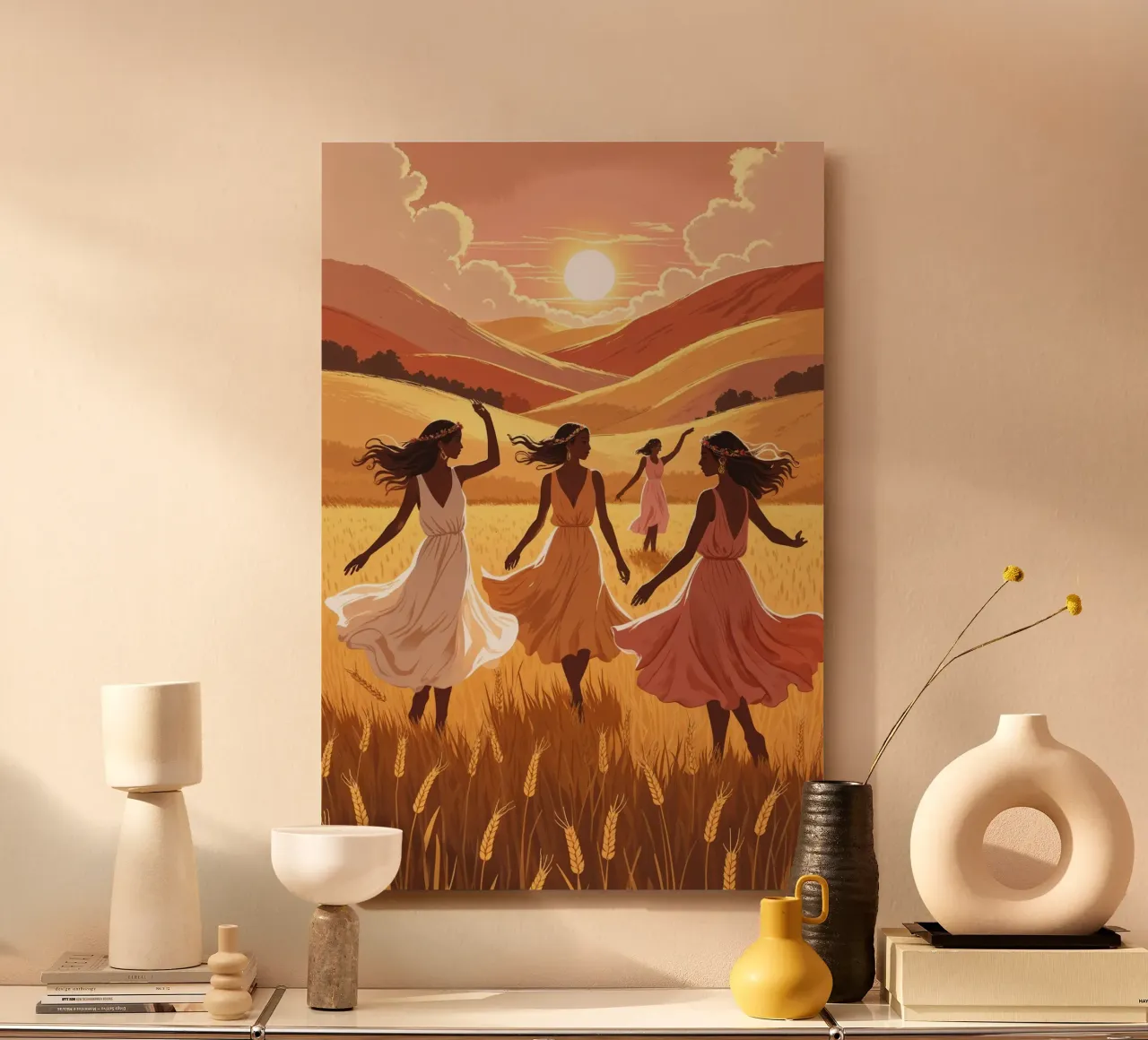 Bohemian Spirit in a Sunlit Meadow pannello forex da AlbertKlee