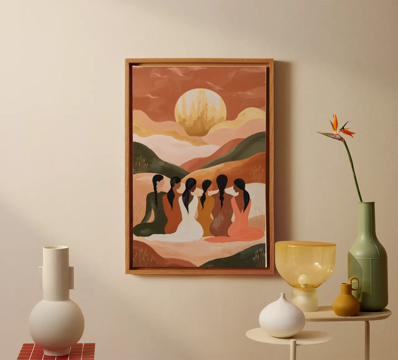 Bohemian Sisterhood Under a Golden Sun canvas by AlbertKlee