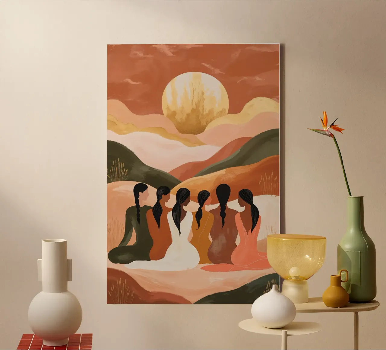 Bohemian Sisterhood Under a Golden Sun canvas by AlbertKlee
