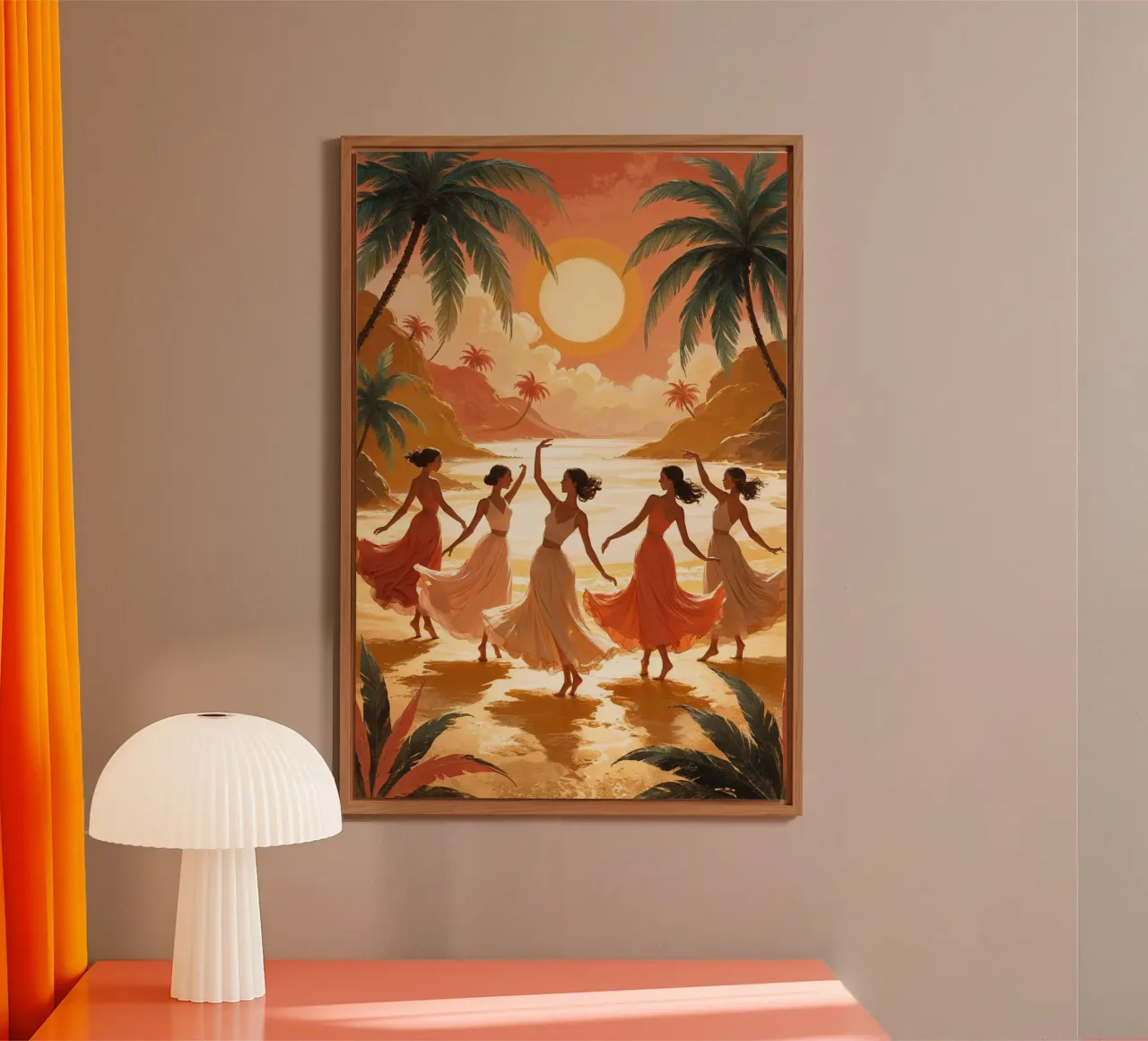 Sunset Serenade on the Beach alluminio dibond da AlbertKlee