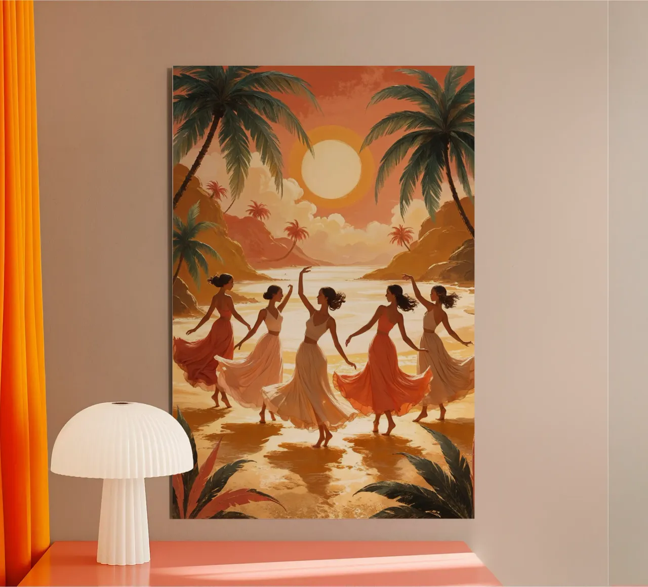 Sunset Serenade on the Beach alluminio dibond da AlbertKlee