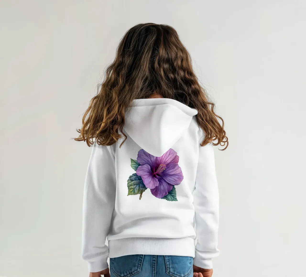 Mallow Flower 2 kids hoodie by Bold Blooms