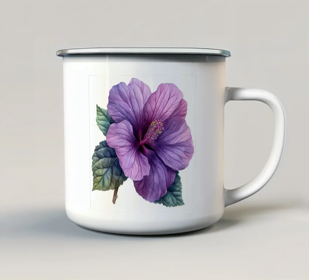 Fiore di malva 2 tazza in smalto da Bold Blooms