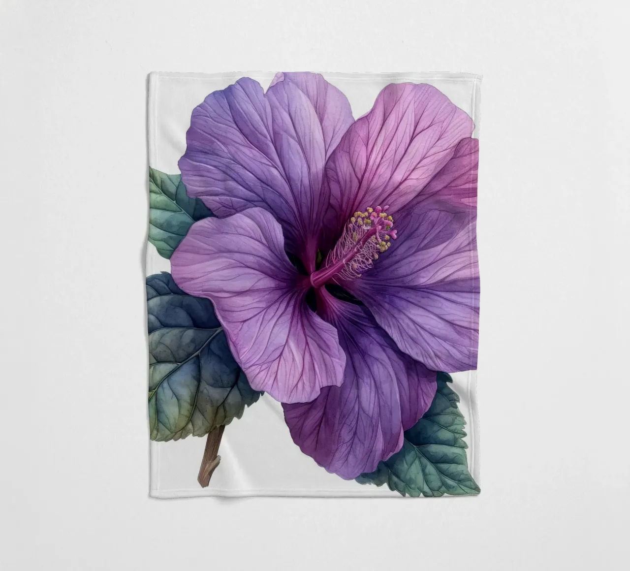 Mallow Flower 2 fleece blanket by Bold Blooms
