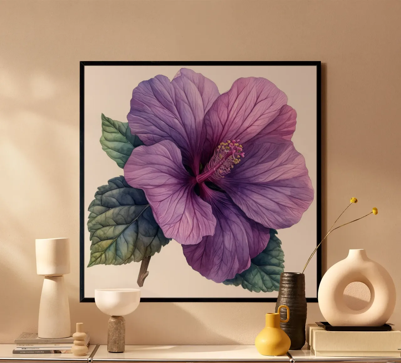 Fiore di malva 2 poster con telaio in plastica da Bold Blooms