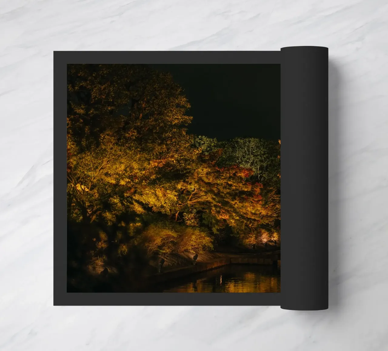 Pagoda giapponese di notte zerbino da Marcel Bisig