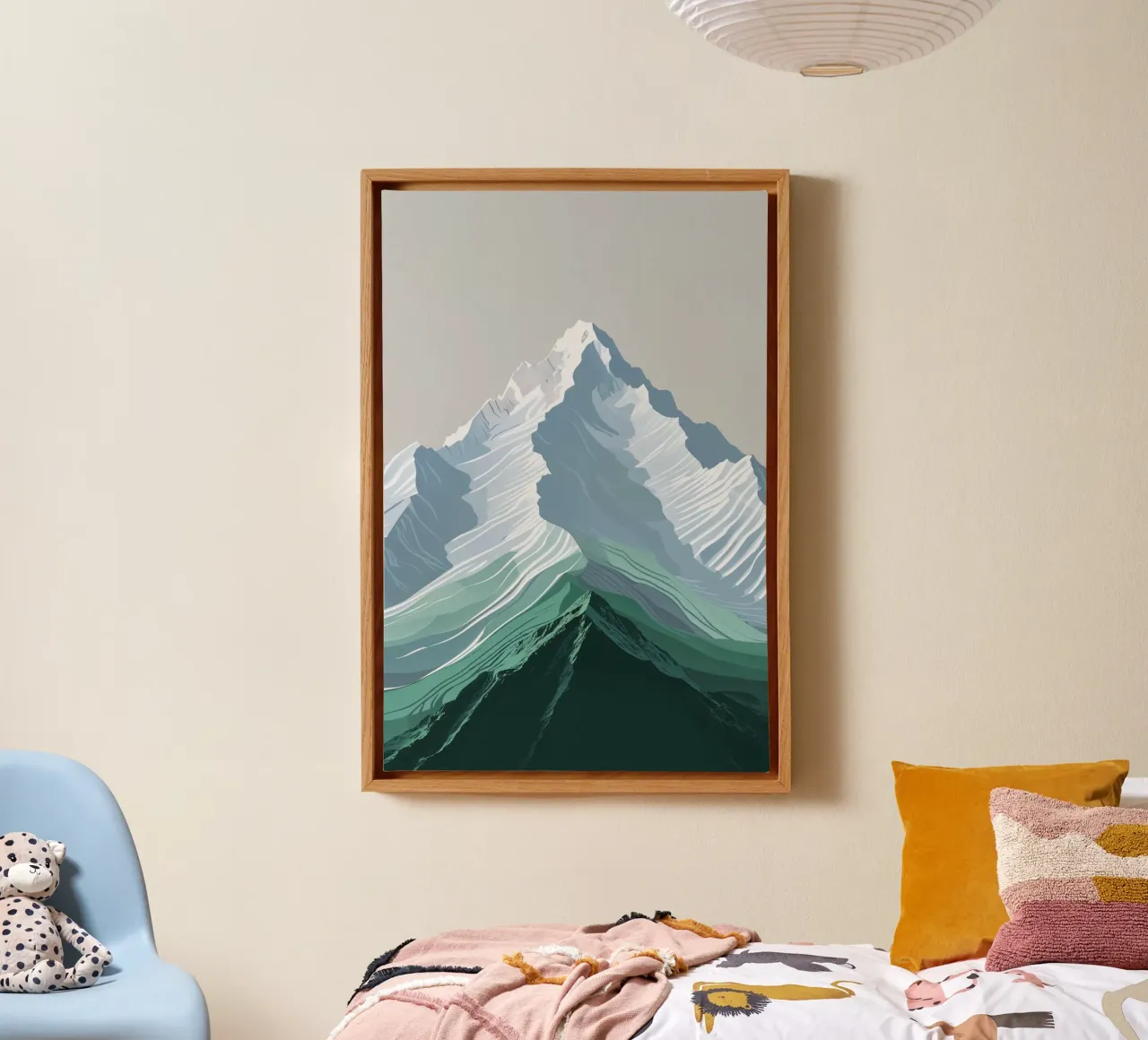 Minimalist Elegance of Kangchenjunga tela con Cornice a cassetta da AlbertKlee